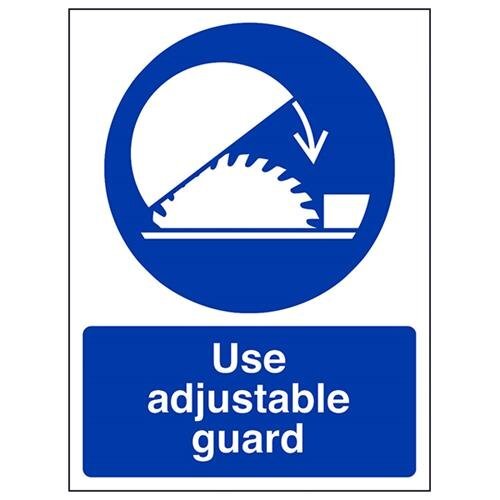 V Safety VSafety Gebruik Verstelbare Guard Sign - 150mm x 200mm - 1mm Rigid Plastic