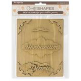 Stamperia - Crafty Shapes for Scrapbooks, Albums, Cards, Bullet Journals and More, Decorate with Papers and Paint, Perfect for Hobbies, Crafts, and Gifting (Herbarium Silvae, Diary Cover)