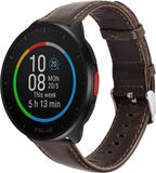 Strap-it Polar Pacer leren bandje - donkerbruin