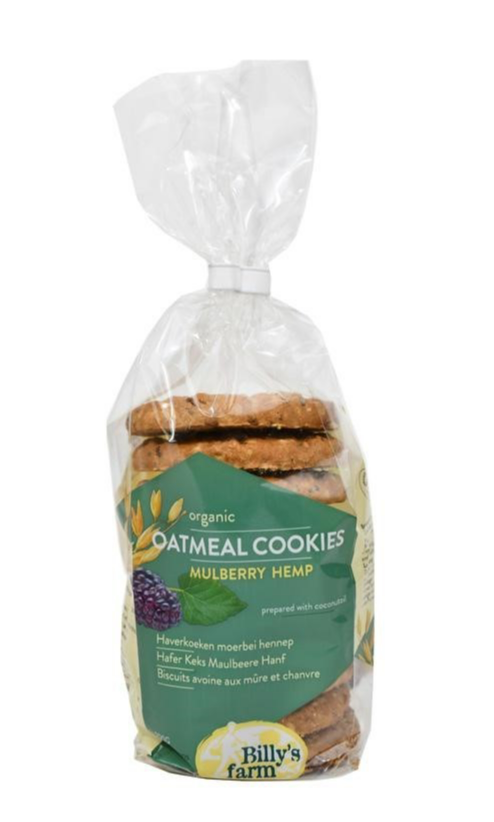 Billy's Farm Organic Oat Cookies Mulberry Hemp
