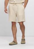 Anerkjendt Akjames Cot-linnen-vis Ss Short Broeken Heren - Ecru - Maat L
