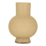 Hakbijl Glass Bloemenvaas Deborah - Beige - glas - D17 x H22 cm