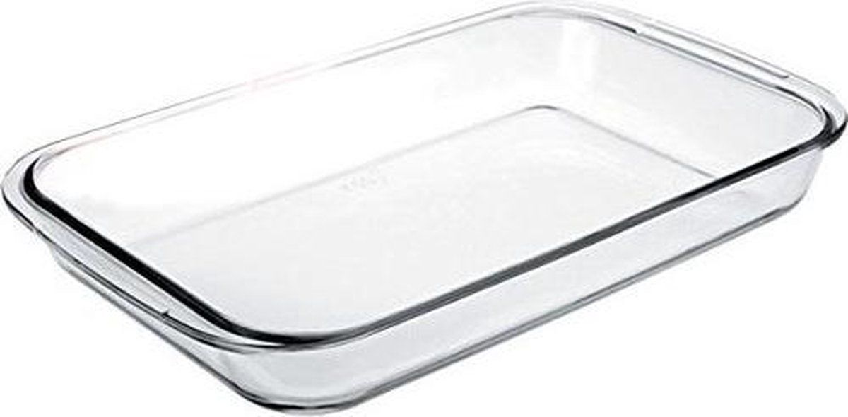 Ibili ovenschaal kristal - rechthoekig - glas - transparant - 40 x 23 x 6 cm
