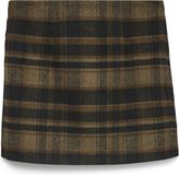VERO MODA VMSIMMA MW SHORT CHECK SKIRT Dames Rokken Bruin