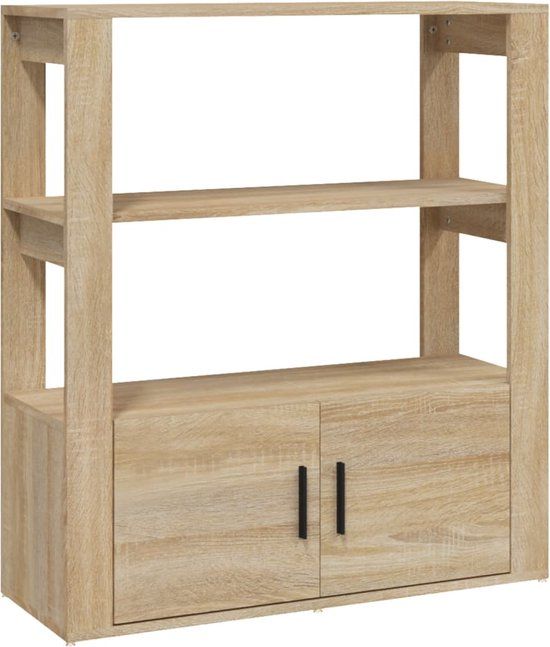 vidaXL Dressoir 80x30x90 cm bewerkt hout sonoma eikenkleurig