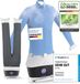 CLEANmaxx Pro Steam Fer à repasser chemise automatique, incluant accessoire pantalon, fonction vapeur, écran tactile, appareil à repasser pour chemises et chemisiers, réduit les odeurs, désinfecte, lisse, rafraîchit