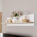 Forte VANKKA Wandrek 120, houtmateriaal, eiken decor/wit, 120 cm breed, 25,6 cm hoog, 21,9 cm diep