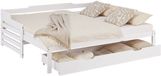 Homestyle4u Uitschuifbaar - 90x200 cm - met 2 matrassen - Wit