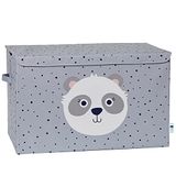 Love it Store it opbergdoos met deksel - Grote stoffen speelgoeddoos - Stevig en extra stabiel - Grijs met panda - 62x38x39 cm