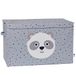 Love it Store it opbergdoos met deksel - Grote stoffen speelgoeddoos - Stevig en extra stabiel - Grijs met panda - 62x38x39 cm