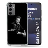 Cokitec Samsung Galaxy S24 FE Versterkte hoes Muziek Johnny Hallyday Zwart