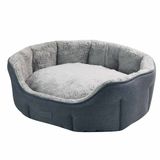 Nobby Pet Lica Ovale hondenbed Grijs Pluche 86 x 70 x 24 cm
