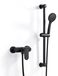 Merkloos Zwart Wandmontage Douchekraan met Handdouche en 25 Inch Rail