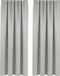 OEM Linnen-velours gordijnen - 2 stuks - 100% polyester - Rolgordijnen/panelen - Donker en warmte-isolerend - Grijs - 135x175 cm