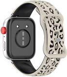 Strap-it Siliconen bandje met druksluiting - luipaard
