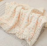 Baby Blanket 100x135 Cm- Zachte Babydeken Van Minky Katoen En Mousseline Oeko Tex - Ledikant Deken - Polyester Vulling Quilt - Baby Swaddle - Bed Plaid Voor Kinderkamer - Baby Dekbed - Wiegdeken