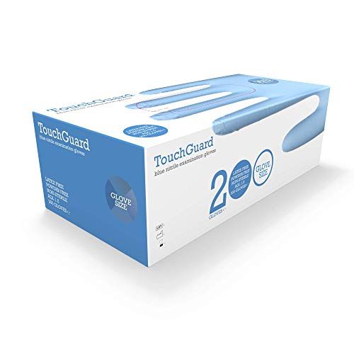 TOUCHGUARD Wegwerphandschoenen blauw nitril poedervrij, klein