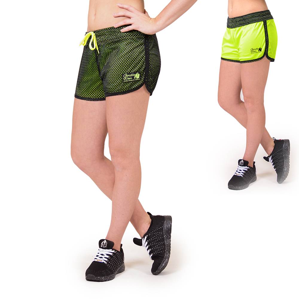 Gorilla Wear Madison Reversible Shorts - Black/Neon Lime - S