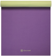 Gaiam 2-Color Yoga Mat - 4 mm - Grape Cluster