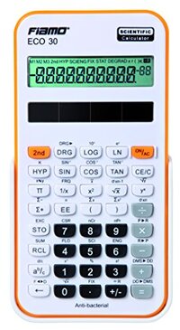 Fiamo Wetenschappelijke rekenmachine ECO30 Wetenschappelijke rekenmachine, 138 functies en 10-cijferig display, wit/oranje