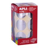 APLI Kids 18482 - Rolronde elastiekjes Ø33 mm metallic zilver