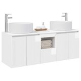 vidaXL Badkamerkastenset 3 st Hoogglans Wit 49,5 x 44,5 x 65,5 cm