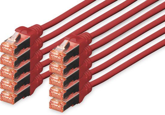 Digitus DK-1644-010-R-10 Netwerkkabel - 1 m - Rood
