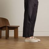 Manfield - Heren - Beige suède loafers met kwastjes - Maat 46