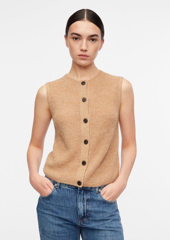 comma Strickjacke zandsteen XXL