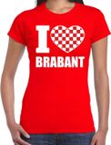 Bellatio Decorations Shoppartners Bv Rood I love Brabant - t-shirt - voor dames - carnaval M