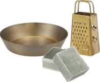 Merkloos Amberblokjes/geurblokjes cadeauset - eucalyptus geur -inclusief schaaltje en mini rasp
