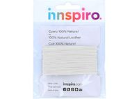 Natuurlijk leren koord, wit, 2,0 mm, 5 m.