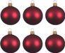 Decoris Boules de Noël set - 12x pièces - rouge foncé - verre - 6 cm - mat