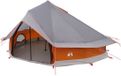 vidaXL Tipi Tent 18-persoons Grijs en Oranje Polyester en Staal