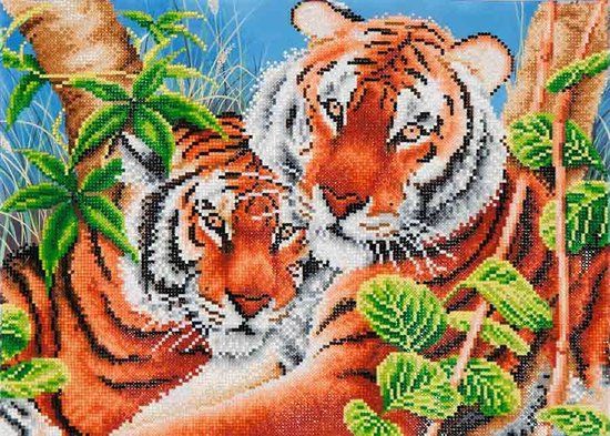 Diamond Dotz Tender Tigers Diamond Painting Kit - 60x45 cm