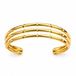 Cilla Jewels Goudkleurige Damesarmband - Bamboeprofiel