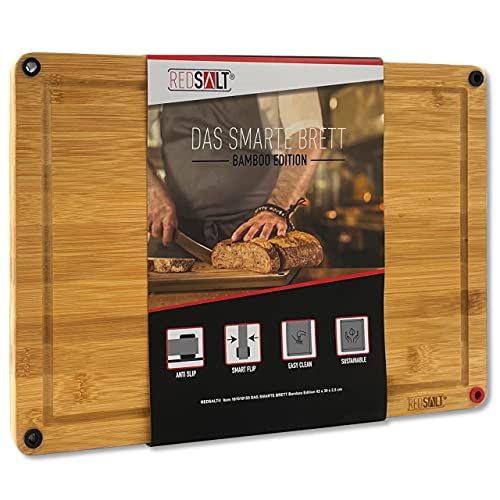 REDSALT REDSALT® Innovatieve bamboe houten snijplank groot | 36 x 26 x 2,5 cm