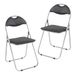 HAKU vouwstoel, gestoffeerd, set van 2 klapstoelen, comfortabel aluminium, zwart, rug en zitting bekleed met pvc-bekleding, staal. Afmetingen: 44 x 80 x 47 cm (b x h x d), stijl: modern