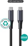 eSTUFF ES604275 USB-kabel USB4 Gen 2x2 2 m USB C 20 Gbit/s 100 W Zwart