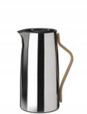 Stelton EMMA Thermoskan - Zilver, Koffiezetter met Houten Handvat