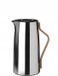Stelton EMMA Thermoskan - Zilver, Koffiezetter met Houten Handvat
