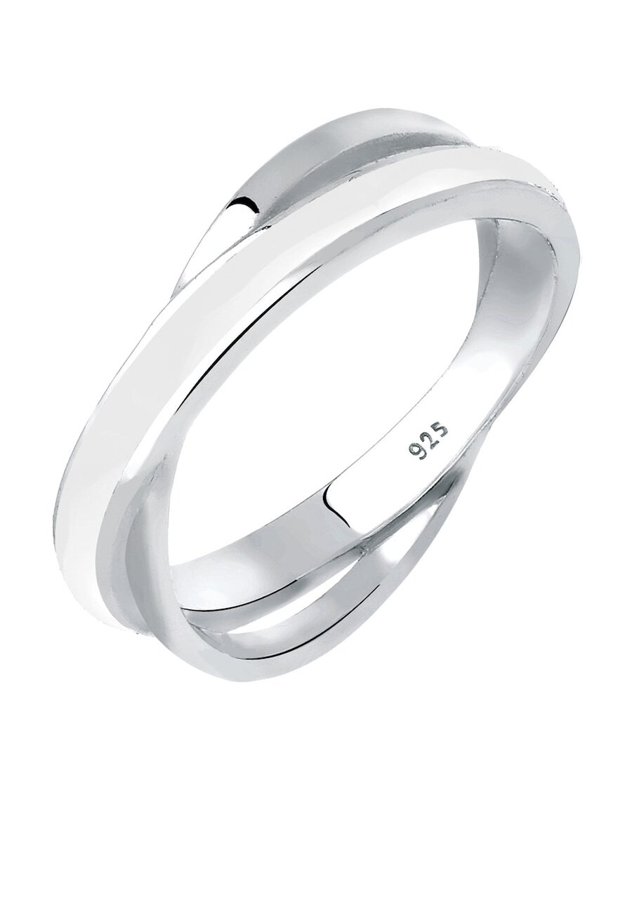 Elli Elli Elli Ring Dames Wikkel Look Basic met Emaille in 925 Sterling Zilver Ringen