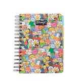 Mr. Wonderful A5-notitieboek met tabbladen, hardcover, spiraalbinding, wonderfiguren, 160 geruite pagina's
