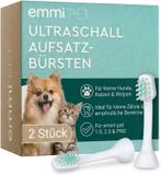 oCreon Ultrasone opzetborstels voor tandenborstel voor honden en katten - set van 2 - voor kleine honden