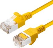 Microconnect V-FTP6A01Y-SLIM netwerkkabel Geel 1 m Cat6a U/FTP (STP)