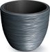 Prosperplast Plantenpot/bloempot Furu Stripes - kunststof - antraciet - D30 x H30 cm