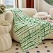 Elegant Comfort Luxe Fluweel Super Zachte Geluksgroene Klaver Ierse Print Fleece Deken - St Patricks Day Thema Decor Donzig Warme en Gezellige Plaids voor Bank en Cadeau, 50 x 60 Inch
