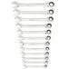GearWrench 85597 Open End Ratcheting Metrische Wrench Set, 12-delig