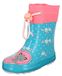 BECK Regenlaarzen 'Kätzchen' ecru / turquoise / grijs / rosa