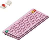 NuPhy Node 75 Draadloos Mechanisch Toetsenbord, Low-Profile, QWERTY US-indeling / Lichtroze / Rood, nano-versie